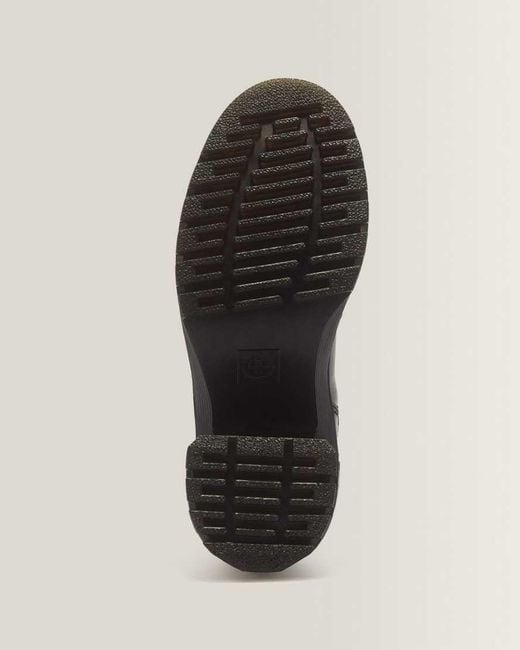 Dr. Martens Black Spence Zip Sendal Leather Heeled Boots