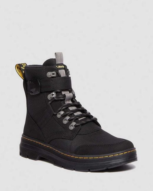 Dr. Martens Black Combs Tech Ii Fleece-Lined Casual Boots