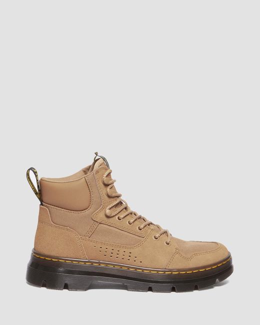 Dr. Martens Natural Rilla Canvas & Suede Lace Up Utility Boots for men