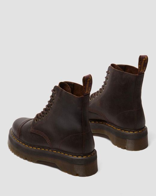 Dr. Martens Sinclair Crazy Horse Leren Platform Schoenen in het Black voor heren