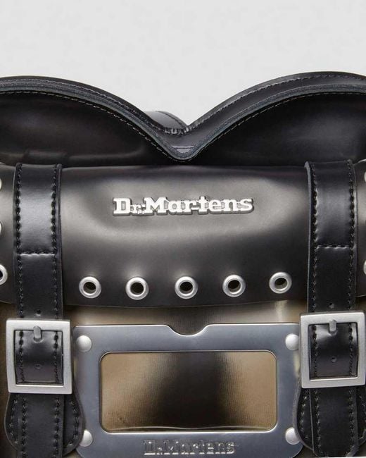 Dr. Martens Black Brush Off Leather Heart Shaped Bag