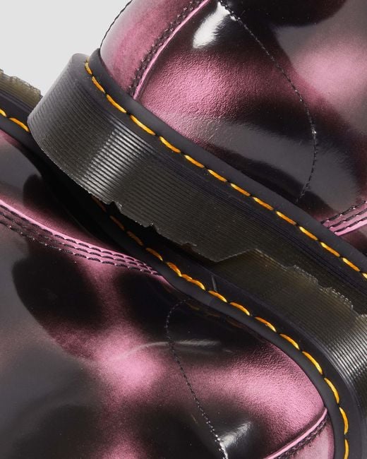 Cuero botas 1460 de piel distressed arcadia rub off Dr. Martens de hombre de color Black
