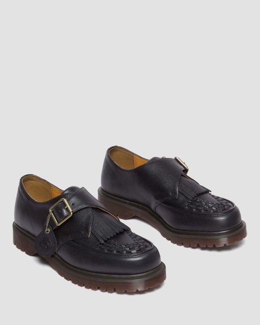 Dr. Martens Black Ramsey Westminster Leather Buckle Creepers