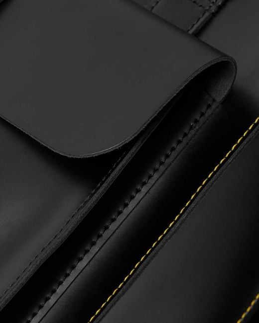 Dr. Martens Black Leather Small Backpack
