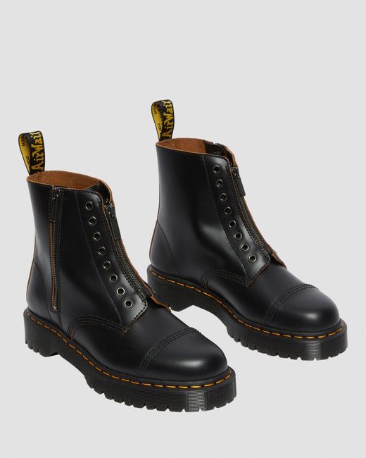 Dr. Martens 1460 Laceless Bex Leather Boots in Black | Lyst