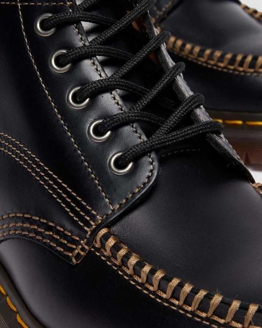Dr. Martens Black Lowell Chukka Moc Toe Leather Ankle Boots for men