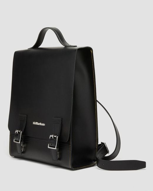 Dr. Martens Black Leather Box Backpack