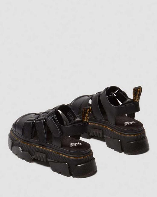 Dr. Martens Black Mattison 3 Strap Sandals