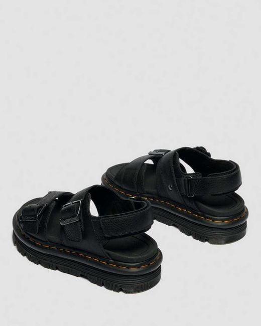 Dr. Martens Black Zebzag Pisa Platform Sandals