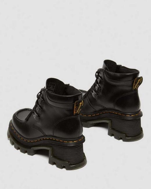 Dr. Martens Black Corran 3-eye Atlas Leather Heeled Boots