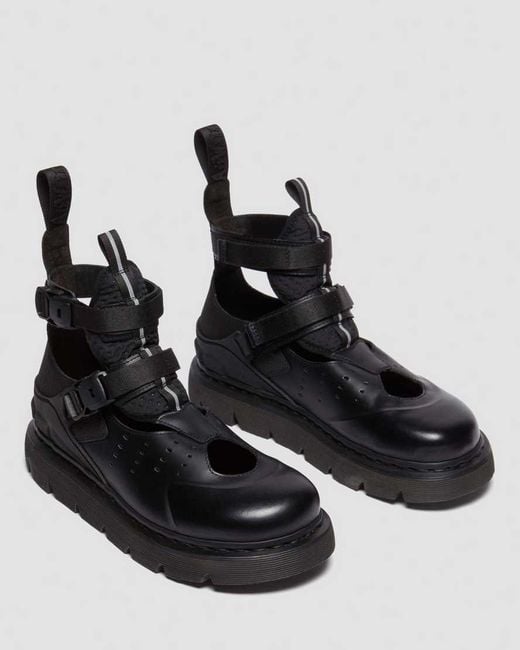 Dr. Martens Black Vent Xx01 Leather Gladiator Sandals Shoes for men