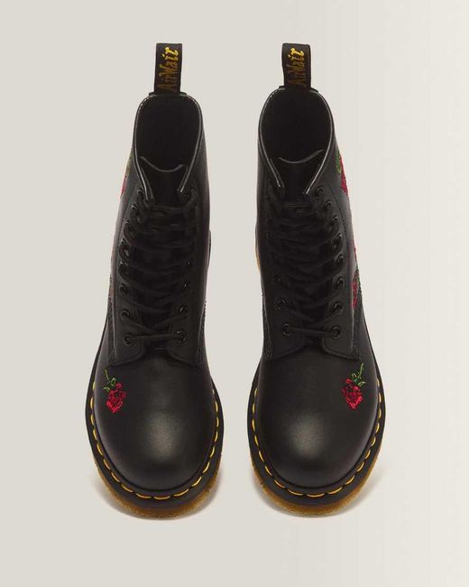 Dr. Martens Multicolor 1460 Leather Lace-Up Boots (Decayed Roses) Boots