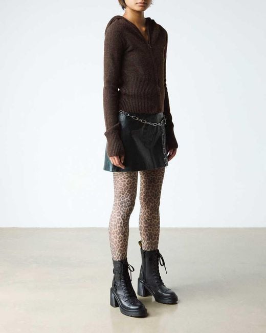 Dr. Martens Black Chesney Harness Flare Heel Leather Boots