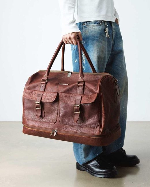 Dr. Martens Brown Weekender Soft Leather Bag