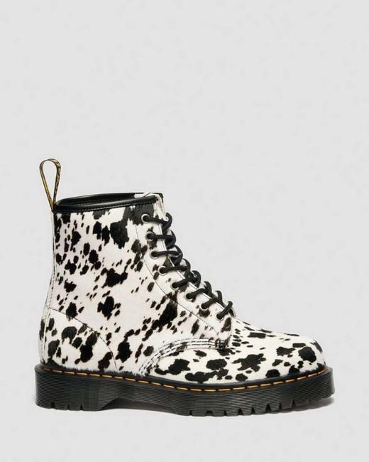 Dr. Martens Black 1460 Bex Dalmatian Hair On Leather Boots for men