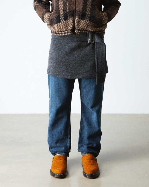 Dr. Martens Isham Faux Shearling Lined Wildleder Mules in Brown für Herren