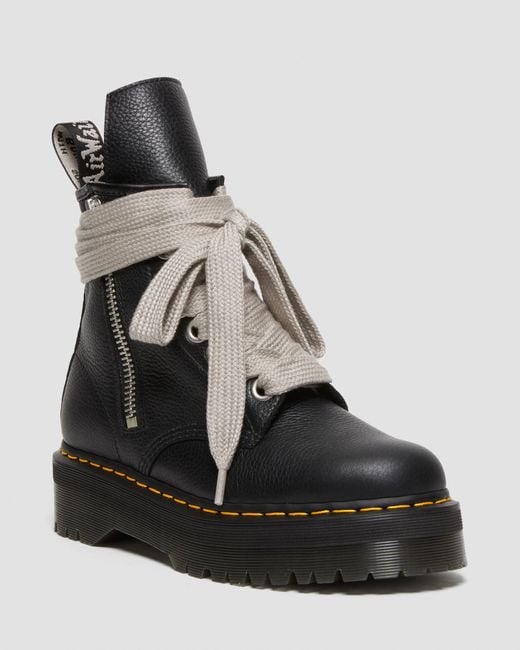 Dr. Martens Black 1460 Rick Owens Platform Leather Boots for men
