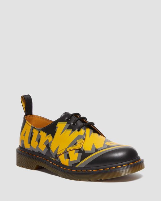 Dr. Martens Yellow 1461 Vintage Smooth Leather Lace Up Shoes for men