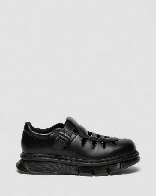 Dr. Martens Black Qubist Fisherman Shoes for men
