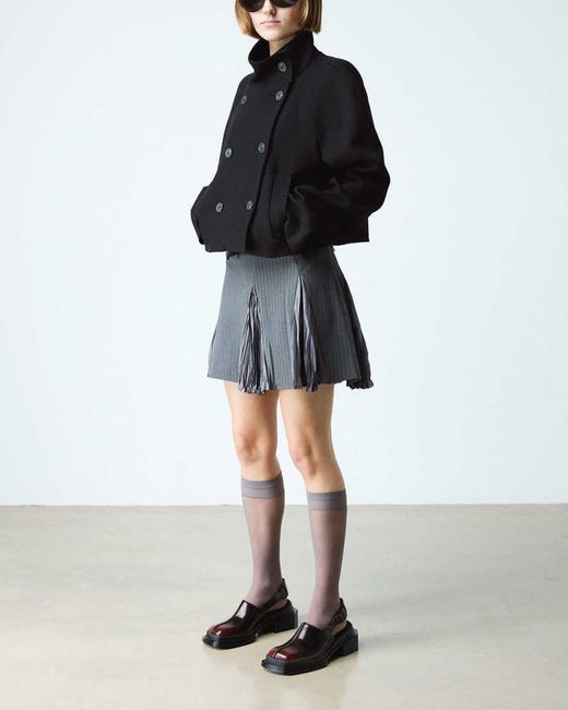 Dr. Martens Black Maybole Square Toe Rub Off Leather Mules