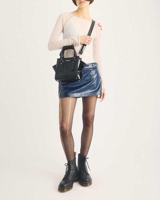 Dr. Martens Black Small Leather Tote Bag