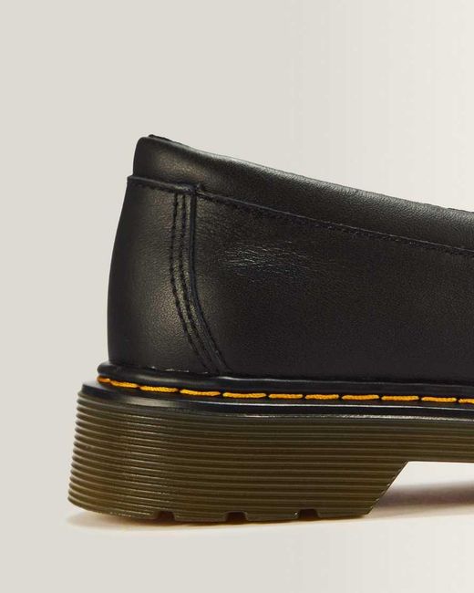 Dr. Martens Black Adrian Youth Leather Loafers for men