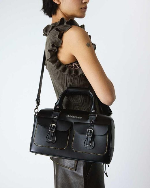 Dr. Martens Black Kiev Leather Top Handle Bag