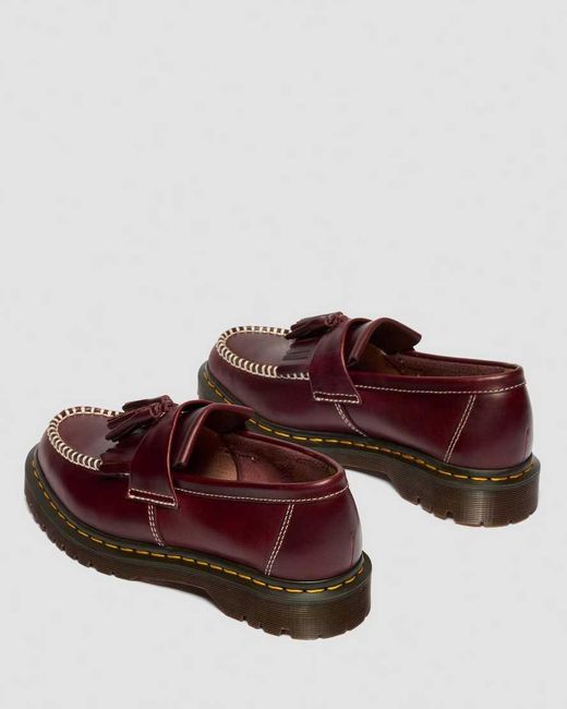 Dr. Martens Brown Adrian Orleans Leather Tassel Loafers for men