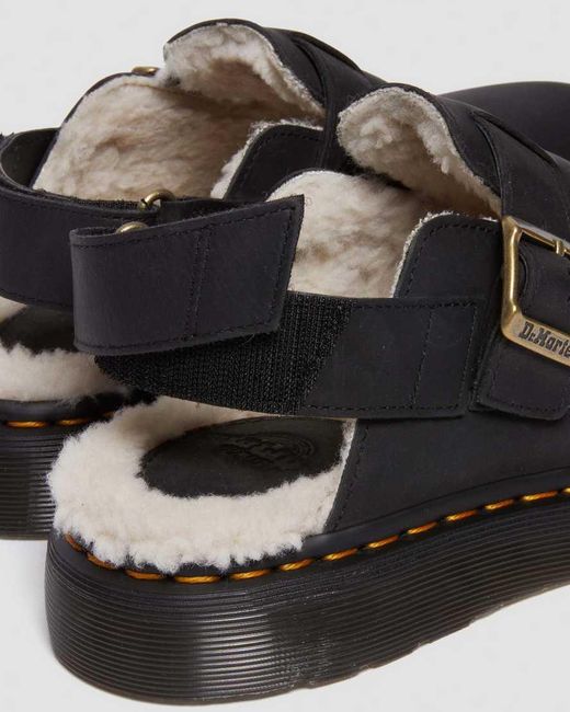 Dr. Martens Black Jorge Ii Faux Fur Lined Mules for men