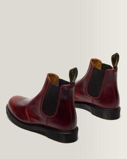 Dr. Martens Red 2976 Classic Calf Leather Chelsea Boots