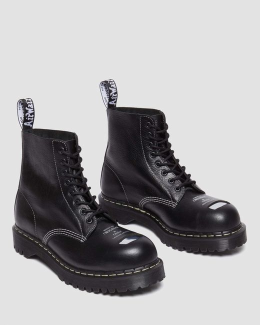 Dr. Martens Black 1460 Pascal Bex Exposed Steel Toe Lace Up Boots