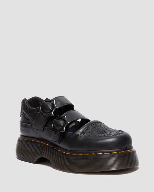 Dr. Martens Black Leather Buzz Mary Jane Wednesday Shoes