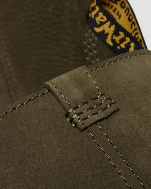 Dr. Martens Green Zebzag RIGGER Slip On Nubuck Boots