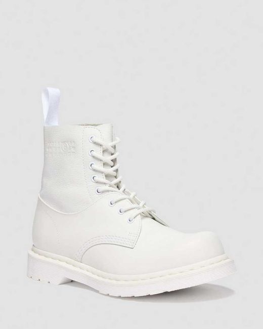 Dr. Martens White 1460 1461 Mm6 Leather Boots for men