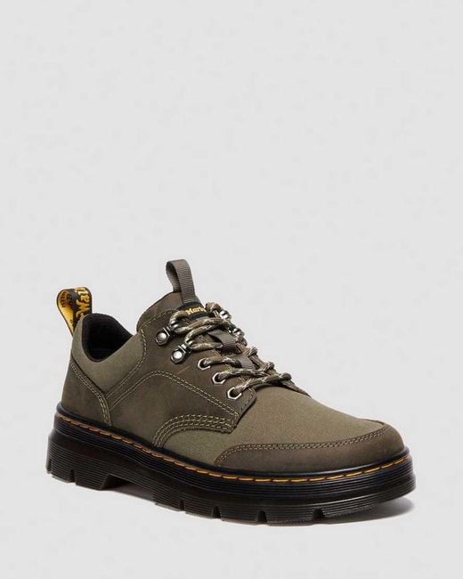 Dr. Martens Black Reeder Wyoming Leather Utility Shoes for men