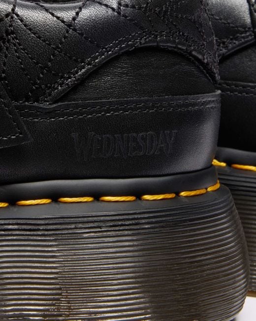 Dr. Martens Black Leather Buzz Mary Jane Wednesday Shoes