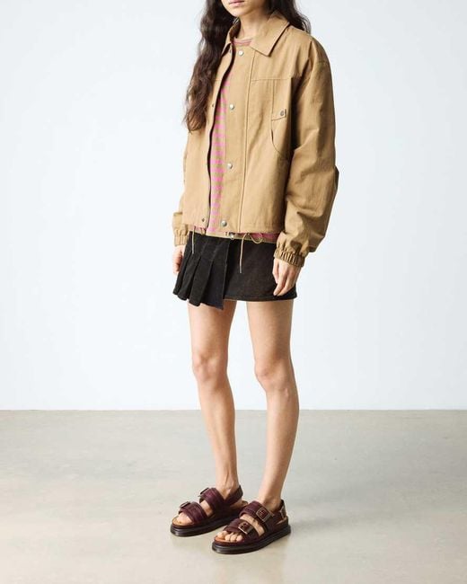 Dr. Martens Brown San Two Strap Leather Sandals for men