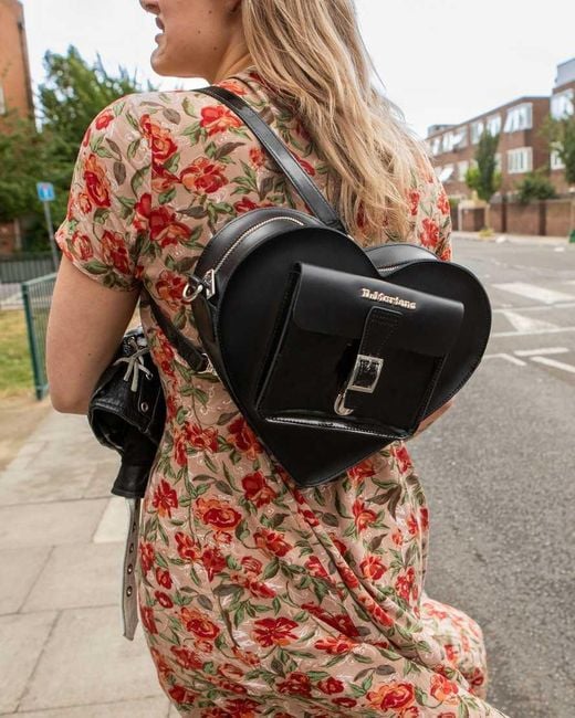 Dr. Martens Black Leather Heart Shaped Bag