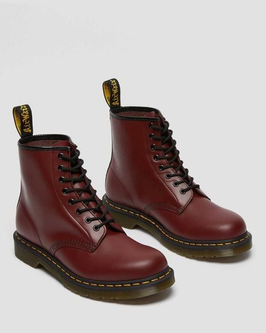 Dr. Martens Brown 1460 Smooth Leather Lace Up Boots