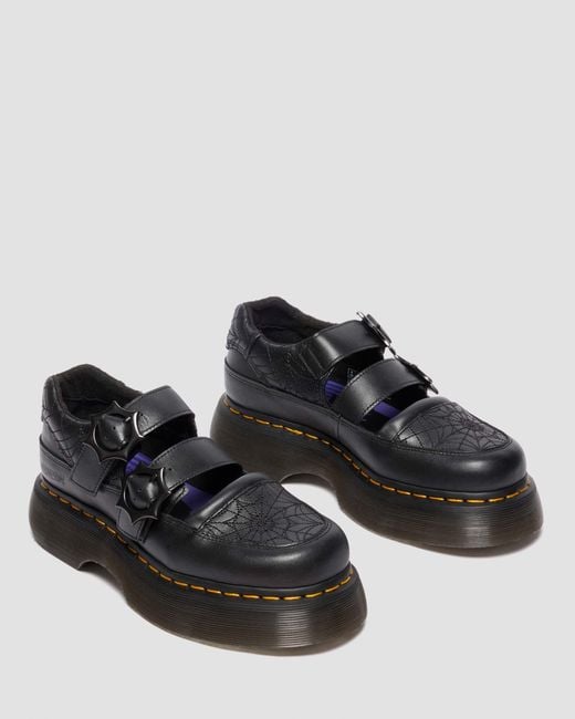 Dr. Martens Black Leather Buzz Mary Jane Wednesday Shoes