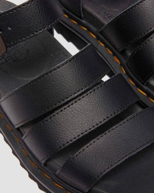 Dr. Martens Blaire Athena Leren Sandalenen Met Riem in het Black