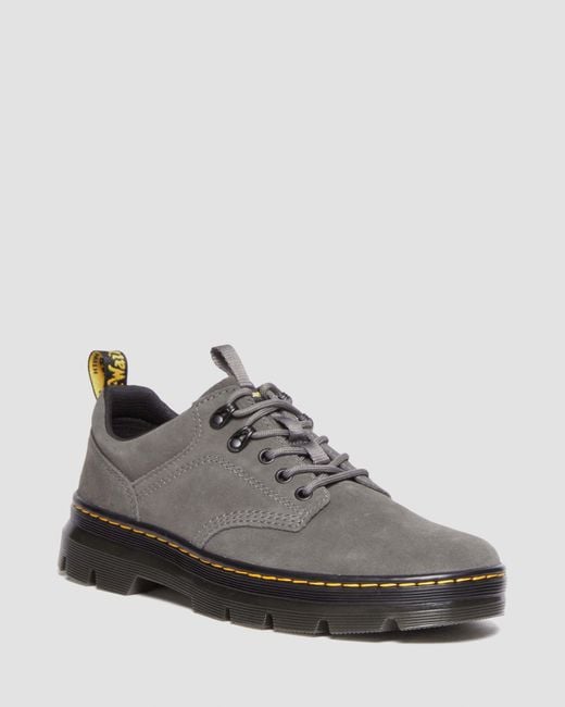 Dr. Martens Gray Reeder Suede Utility Shoes for men
