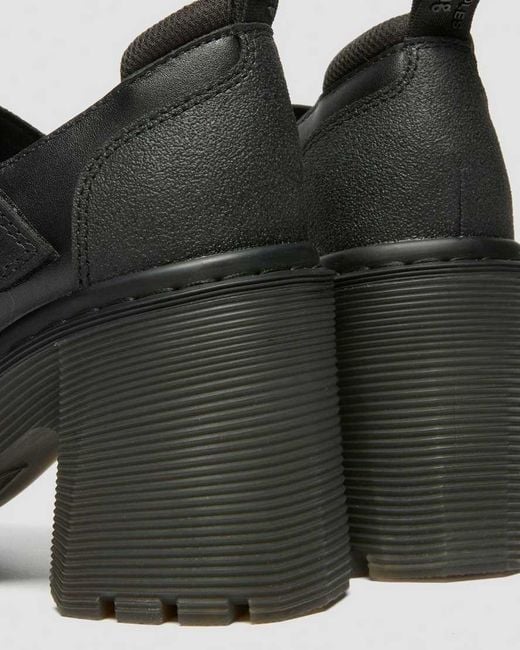Dr. Martens Black Eviee Tech Strap Mary Jane Heeled Shoes