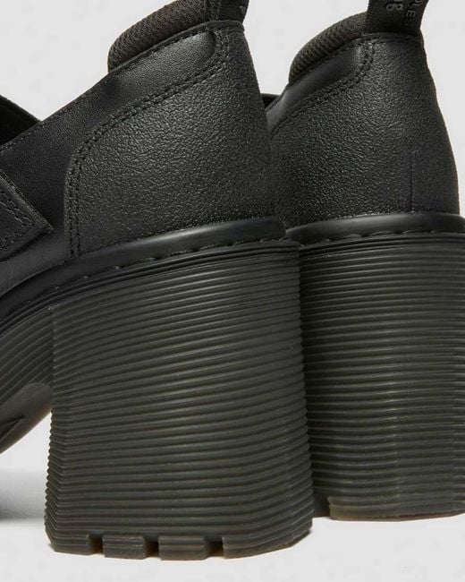 Dr. Martens Black Eviee Tech Strap Mary Jane Heeled Shoes