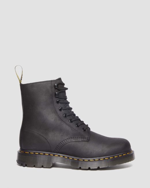 Dr. Martens Black 1460 Pascal Wintergrip Outlaw Leather Lace Up Boots for men