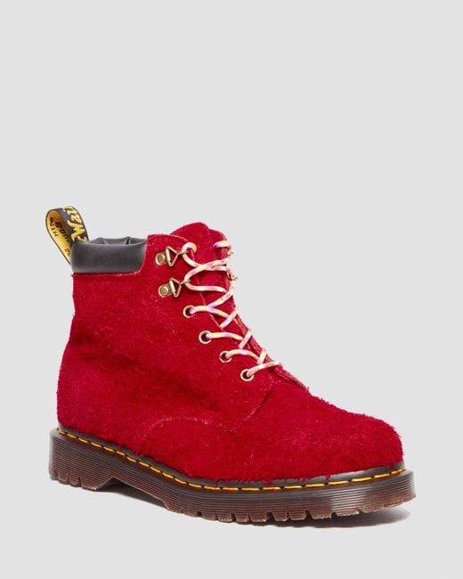 Dr. Martens Red 939 Ben Suede Padded Collar Lace Up Boots for men