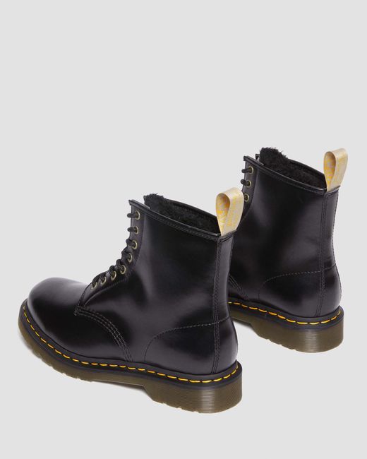Dr. Martens Vegan 1460 Borg Lined Lace Up Boots in Black for Men | Lyst