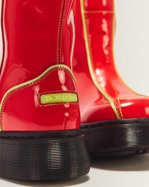 Dr. Martens Red Buzz Hi Powerpuff Boot