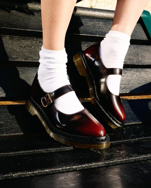 Dr. Martens Black Elphie Mary Jane Leather Shoes