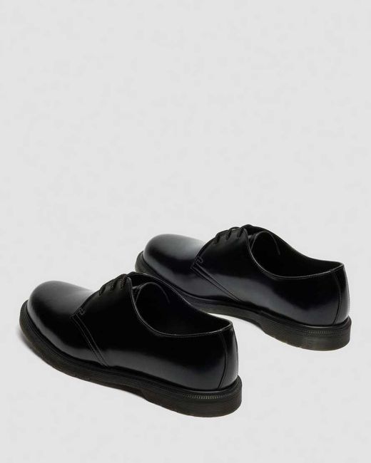 Dr. Martens Black Mayfare Smooth Leather Shoes for men